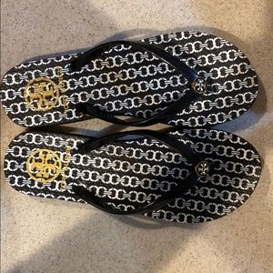 Tory Burch black flip flops size 7
